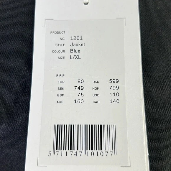 RAINS UNISEX  HOODED RAIN JACKET NAVY SZ L/XL - Picture 12 of 14